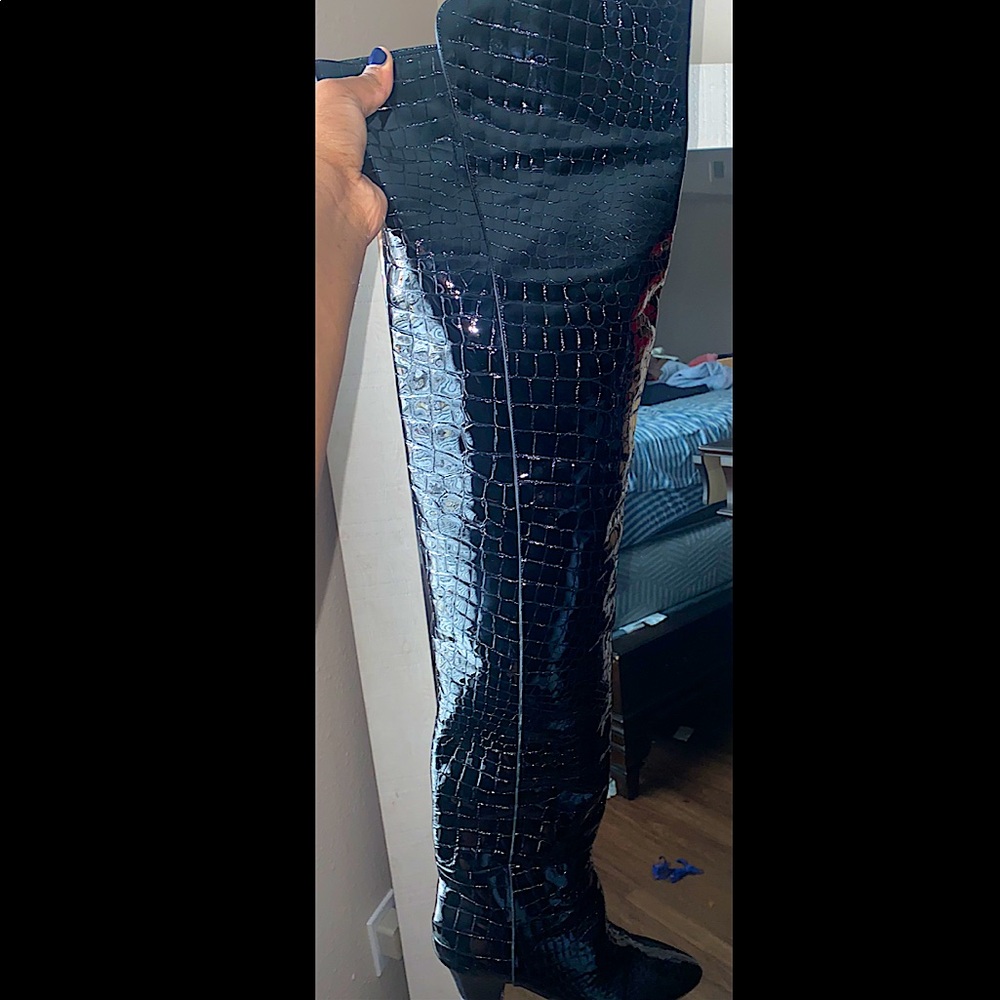 Black Saint Laurent over the knee boots size 38 worn once